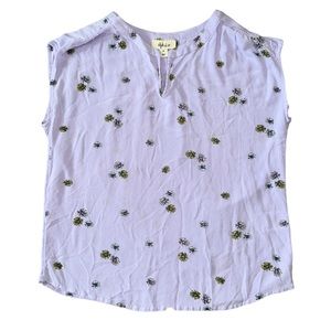 Style & Co Lavender Floral Sleeveless Top